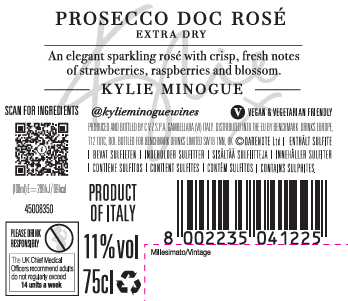 Kylie Minogue Prosecco DOC Rosé