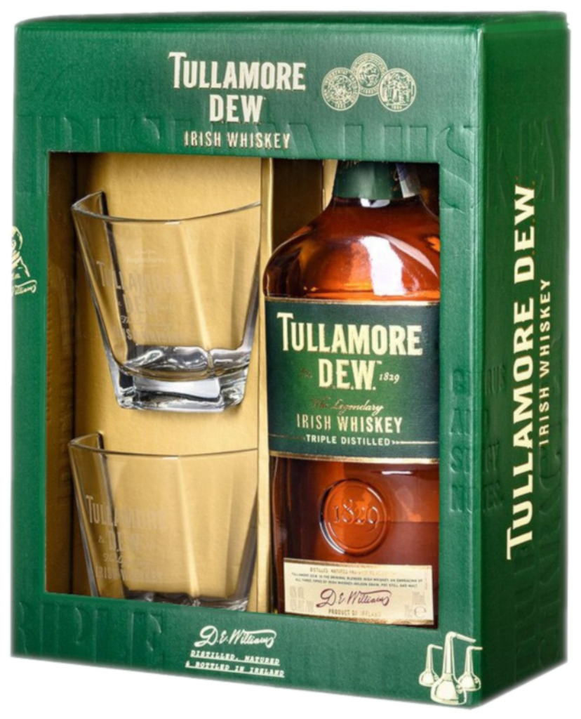 Tullamore D.E.W. mit 2 Gläsern  40%