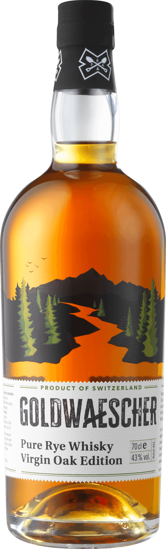 Goldwaescher Pure Rye Virgin Oak 43%