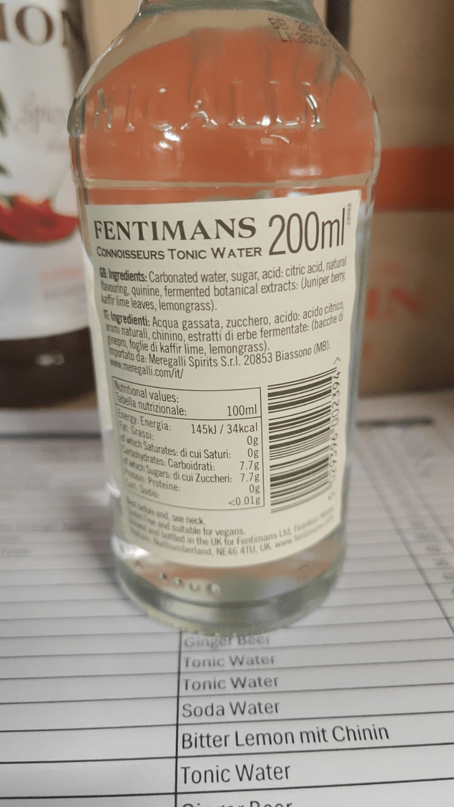 Fentimans Connoisseurs Tonic
