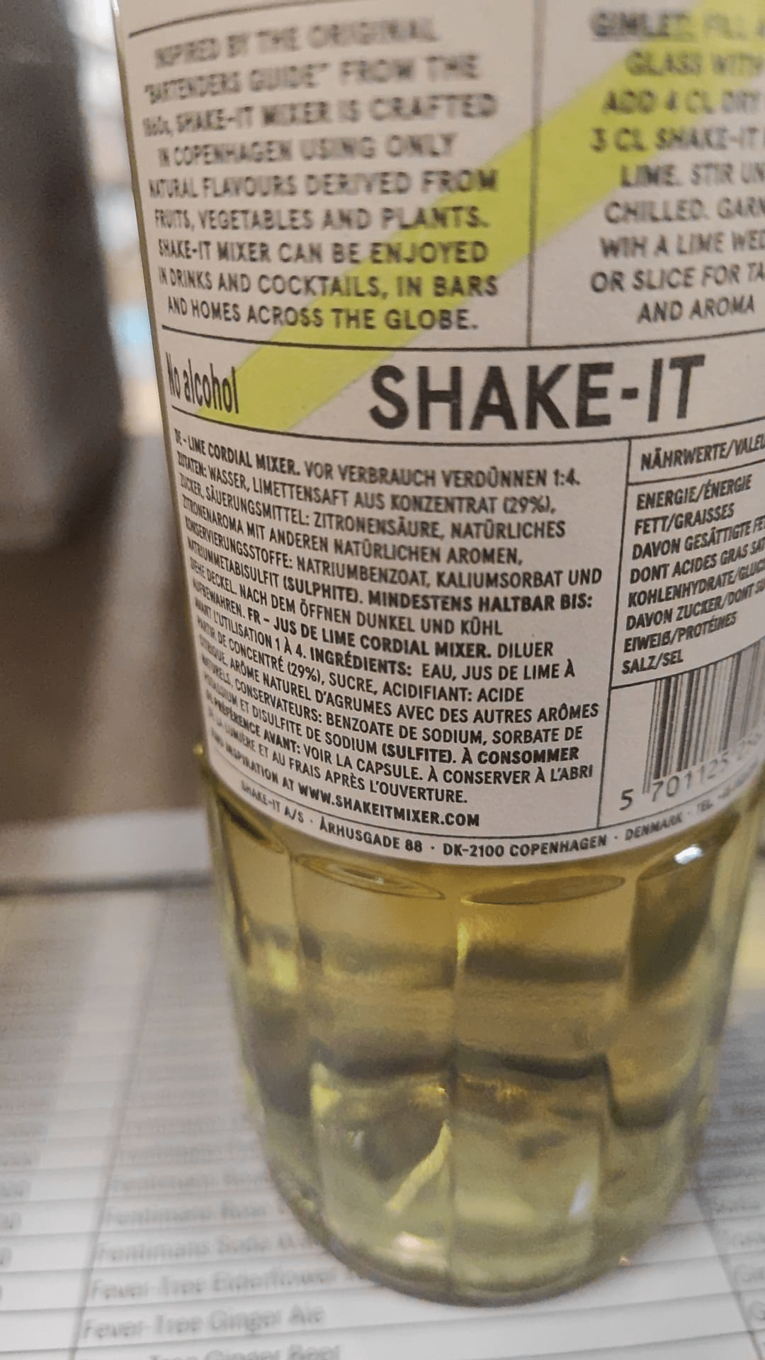 Cordial Lime Juice Shake-It No. 01