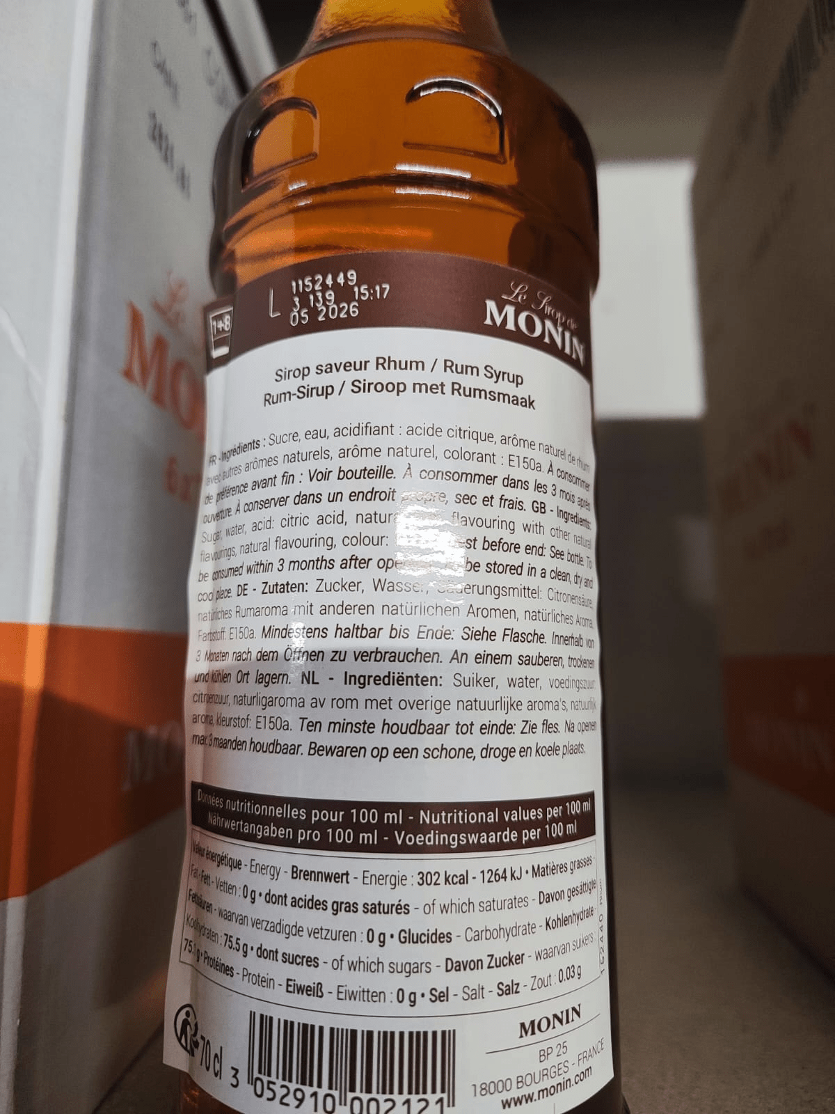 Monin Caribbean Rum Taste