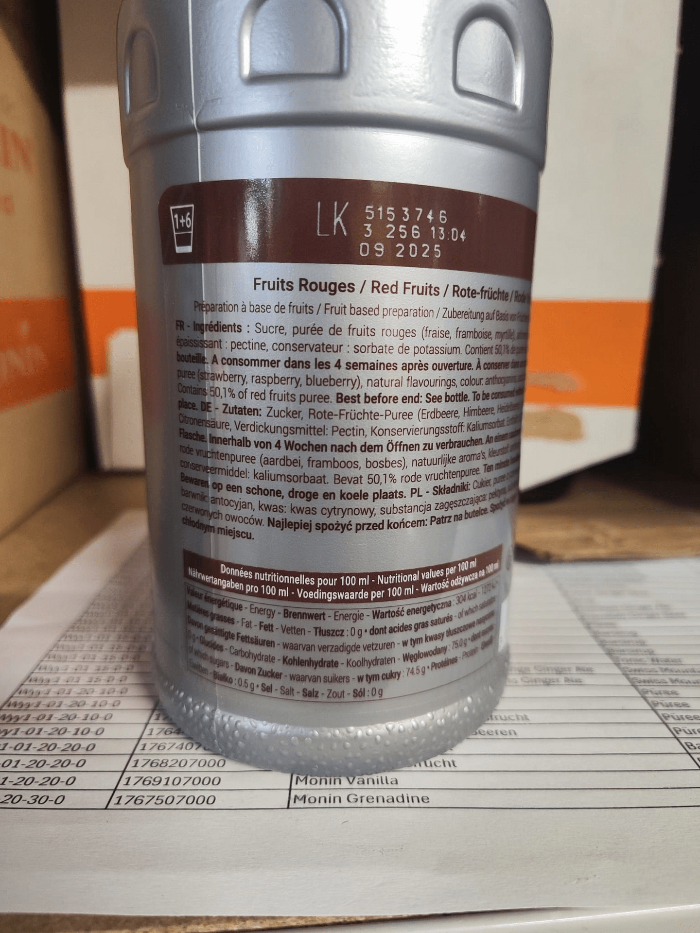 Monin Fruchtpuree Rote Beeren