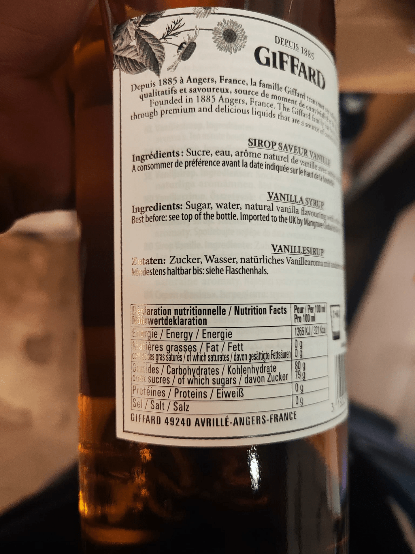 Giffard Vanille Sirupe