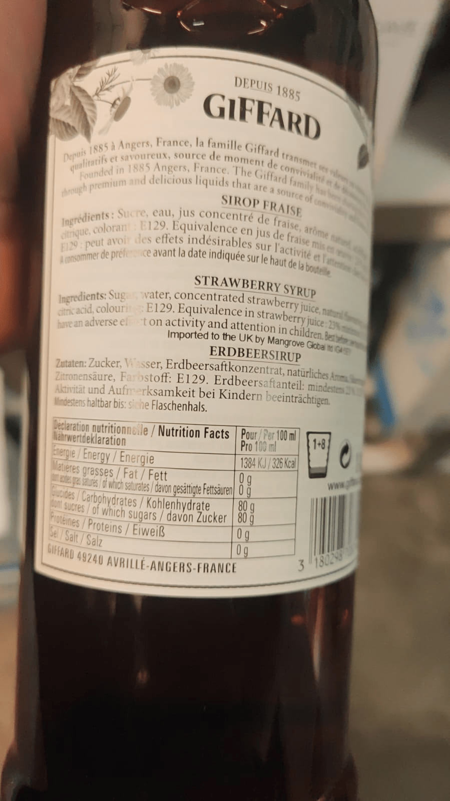 Giffard Strawberry Sirup