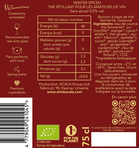 Winter Spiced Sparkling Tea  Bio