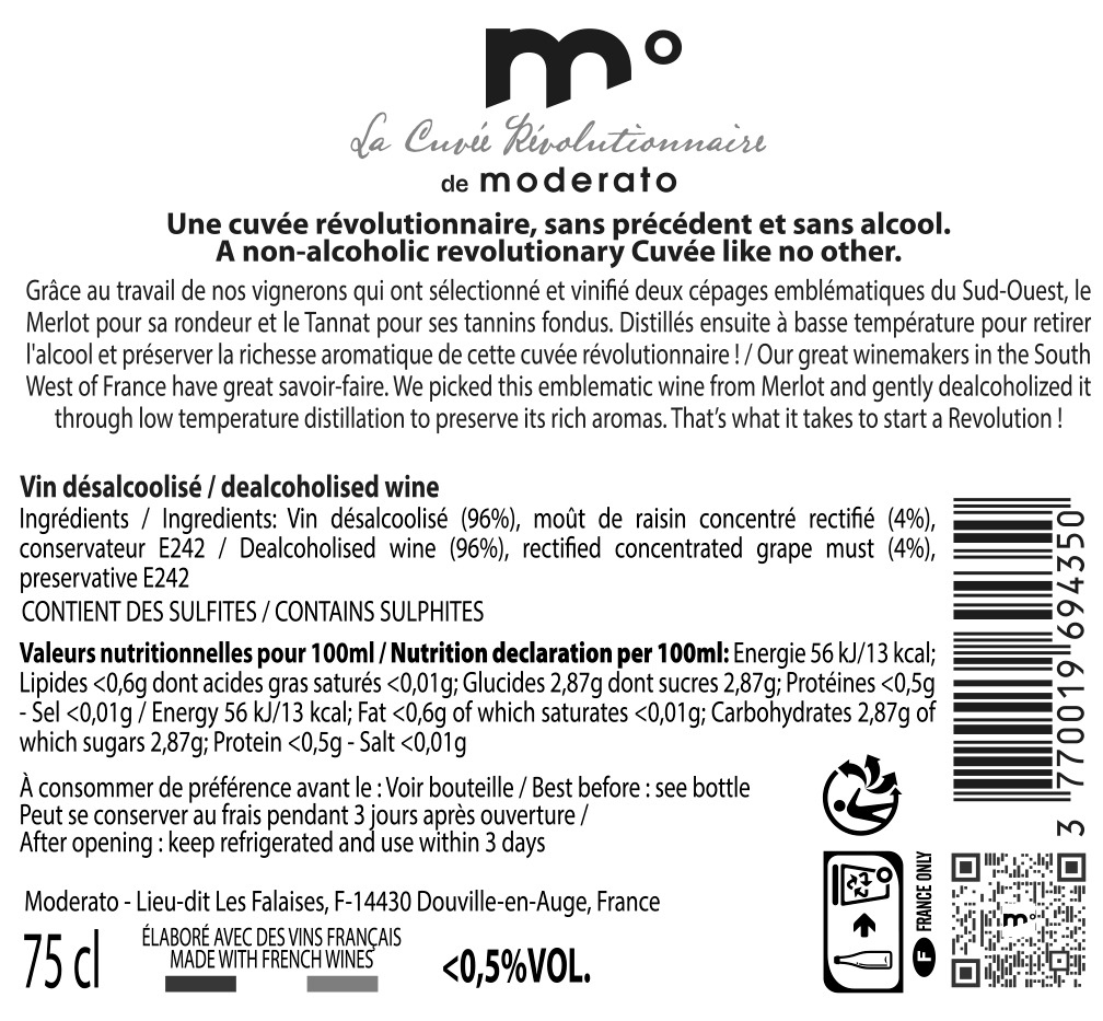 Cuvée Révolutionnaire Le Rouge 0%