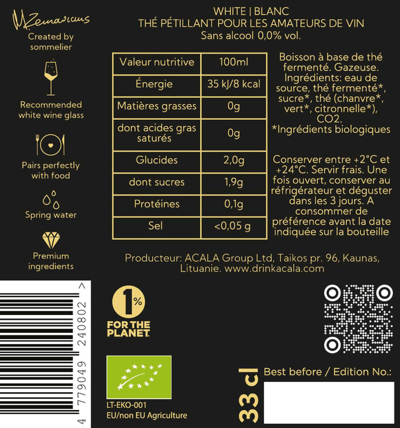 White Sparkling Tea  Bio