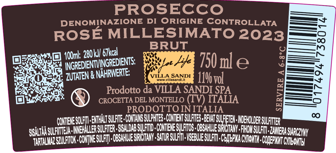 Prosecco DOC Rosé Millesimato Il Fresco Brut
