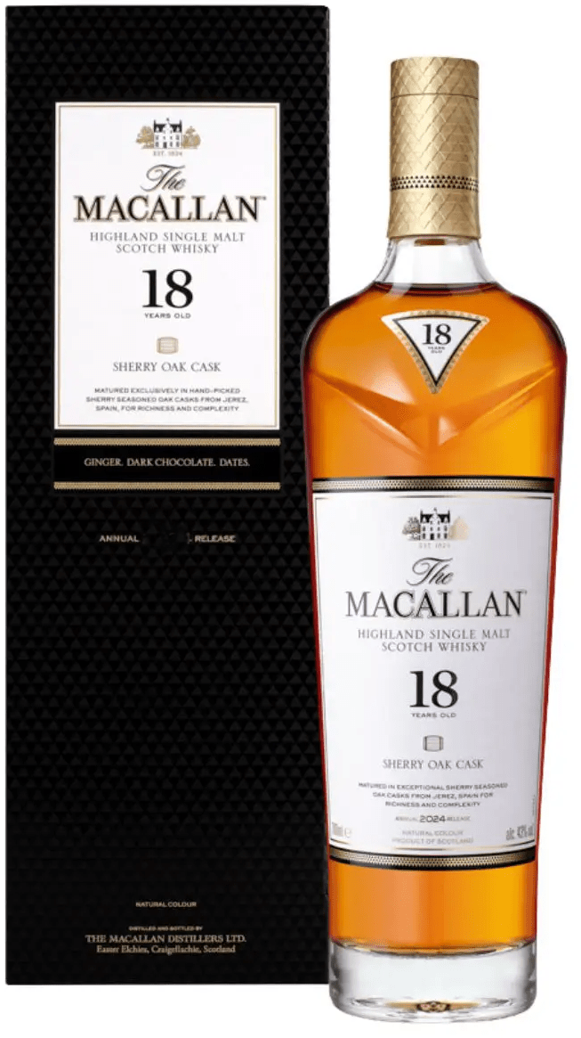 The Macallan 18yo Sherry Oak 43%  Release 2025