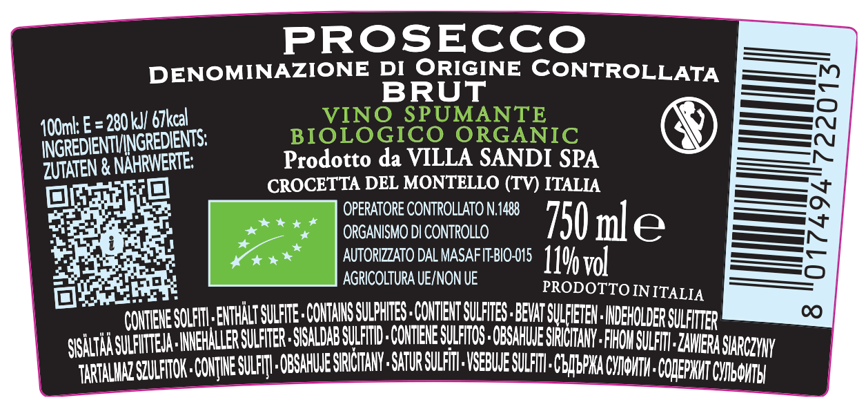 Prosecco Spumante DOC Brut Il Fresco Biologico