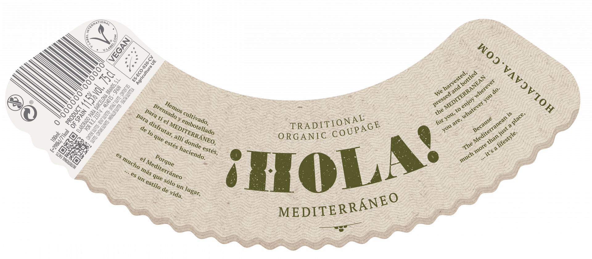 HOLA MEDITERRÁNEO BRUT  Bio Vegan