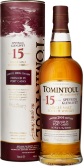 Tomintoul 15YO 2006 Portwood Finish 46%  70cl