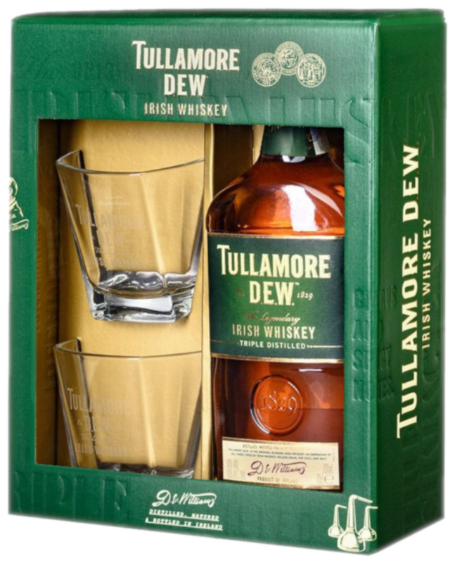 Tullamore D.E.W. mit 2 Gläsern  40%